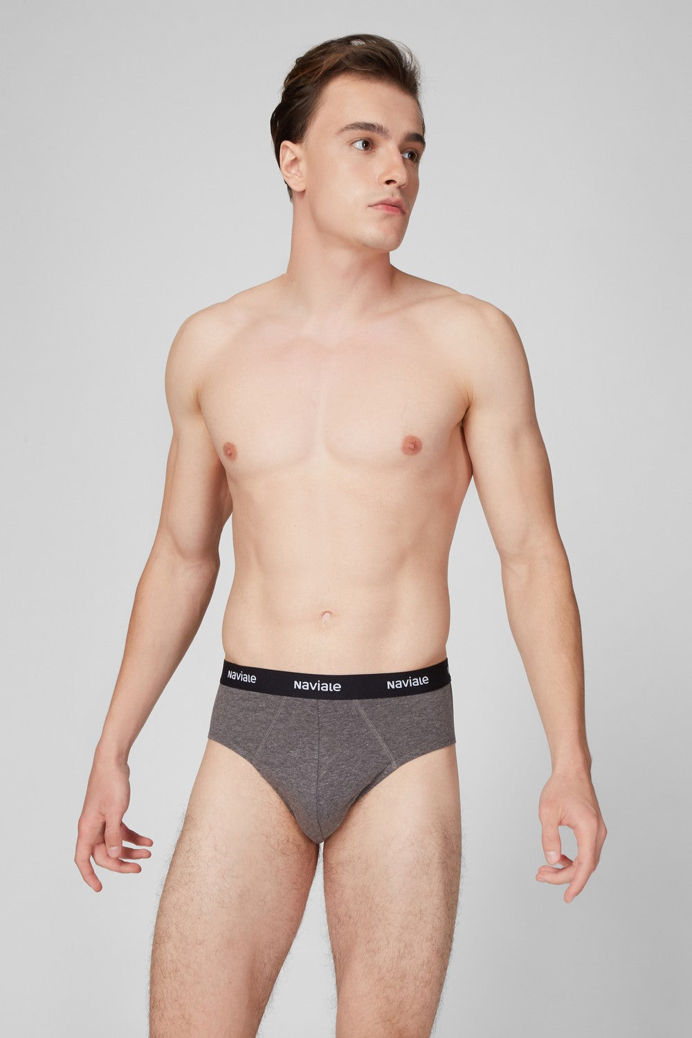 Мужские трусы слип MU202-01 (2 шт.) black/gray melange