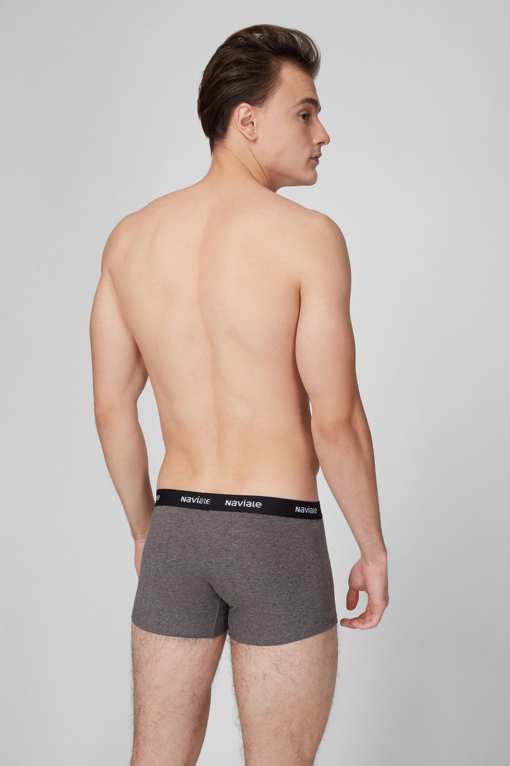 Мужские трусы шорты MU212-01 (2 шт.) black/gray melange