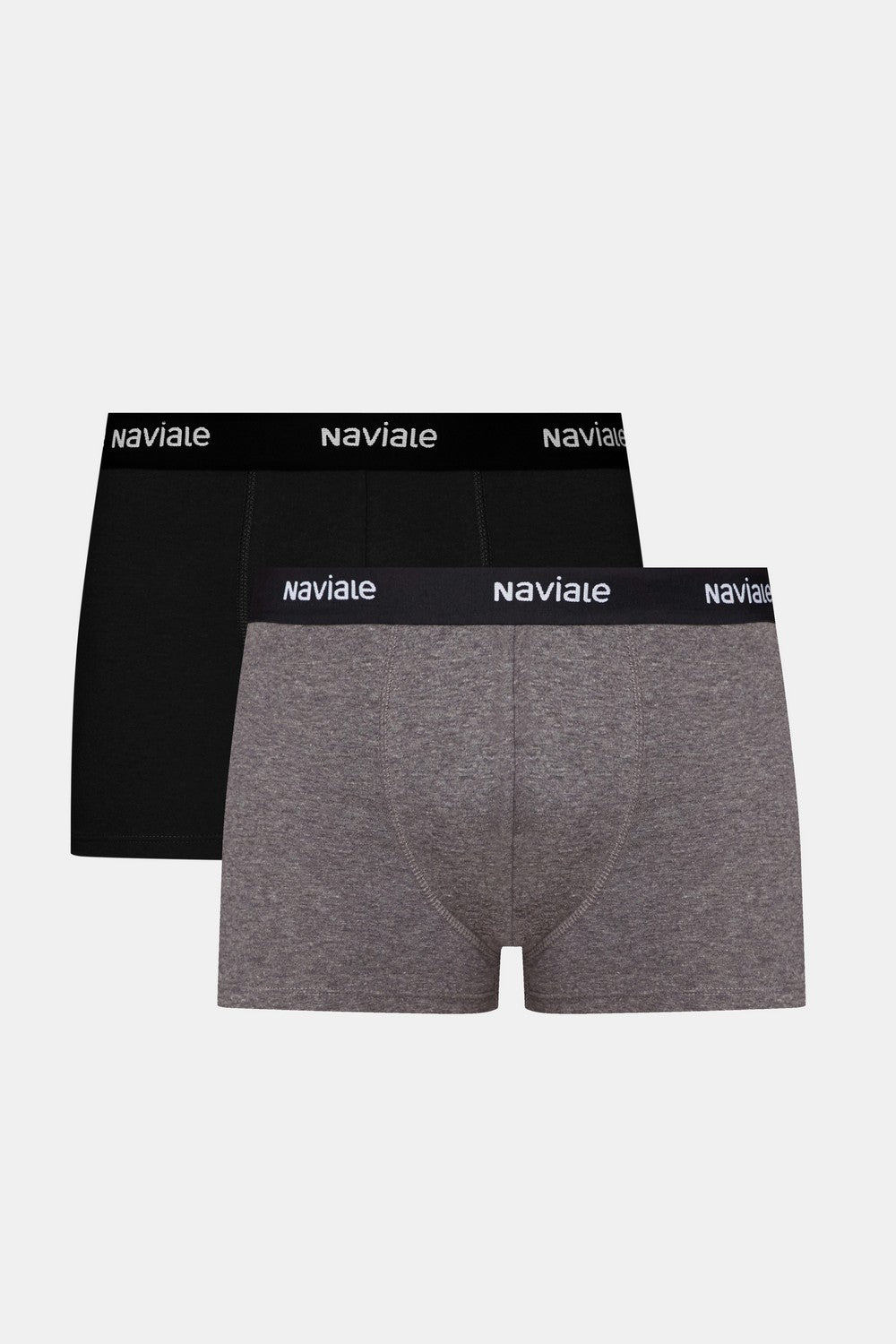 Мужские трусы шорты MU212-01 (2 шт.) black/gray melange