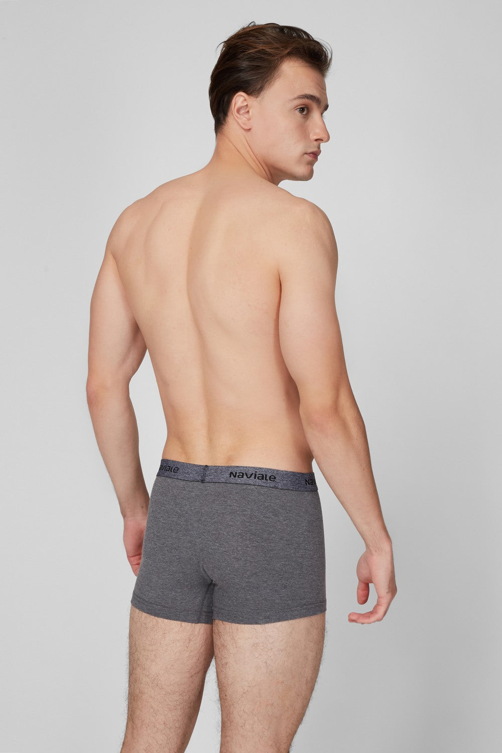 Мужские трусы шорты MU222-01 (2 шт.) black/dark melange