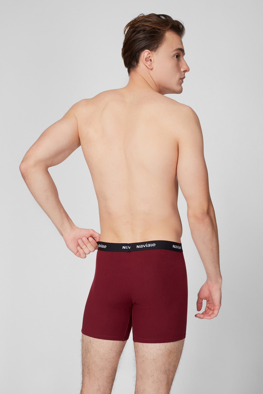 Мужские трусы шорты MU232-01 (2 шт.) black/burgundy