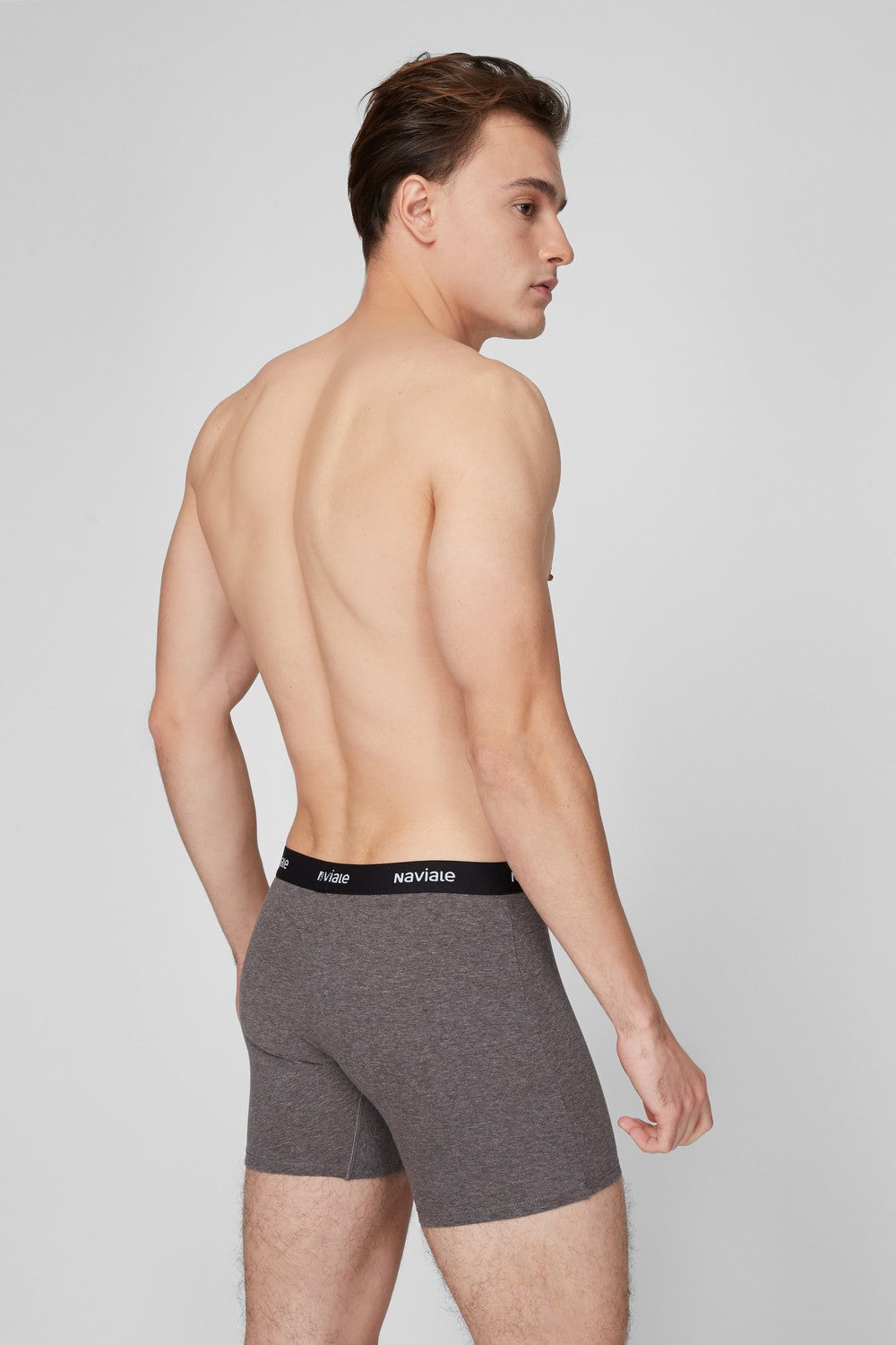 Мужские трусы шорты MU232-01 (2 шт.) black/gray melange