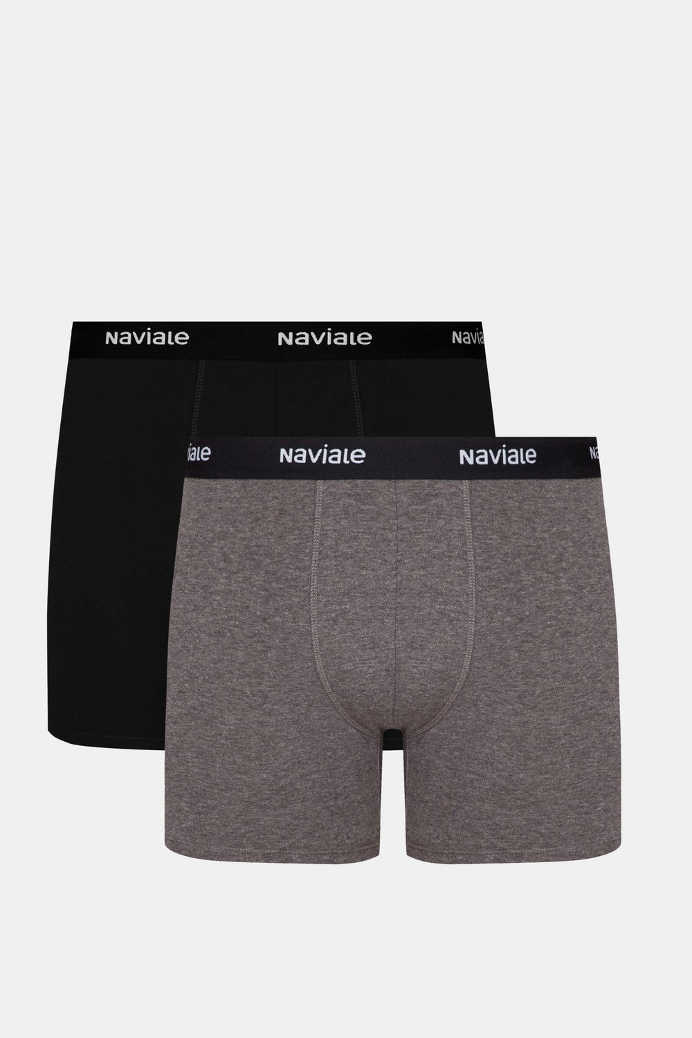 Мужские трусы шорты MU232-01 (2 шт.) black/gray melange