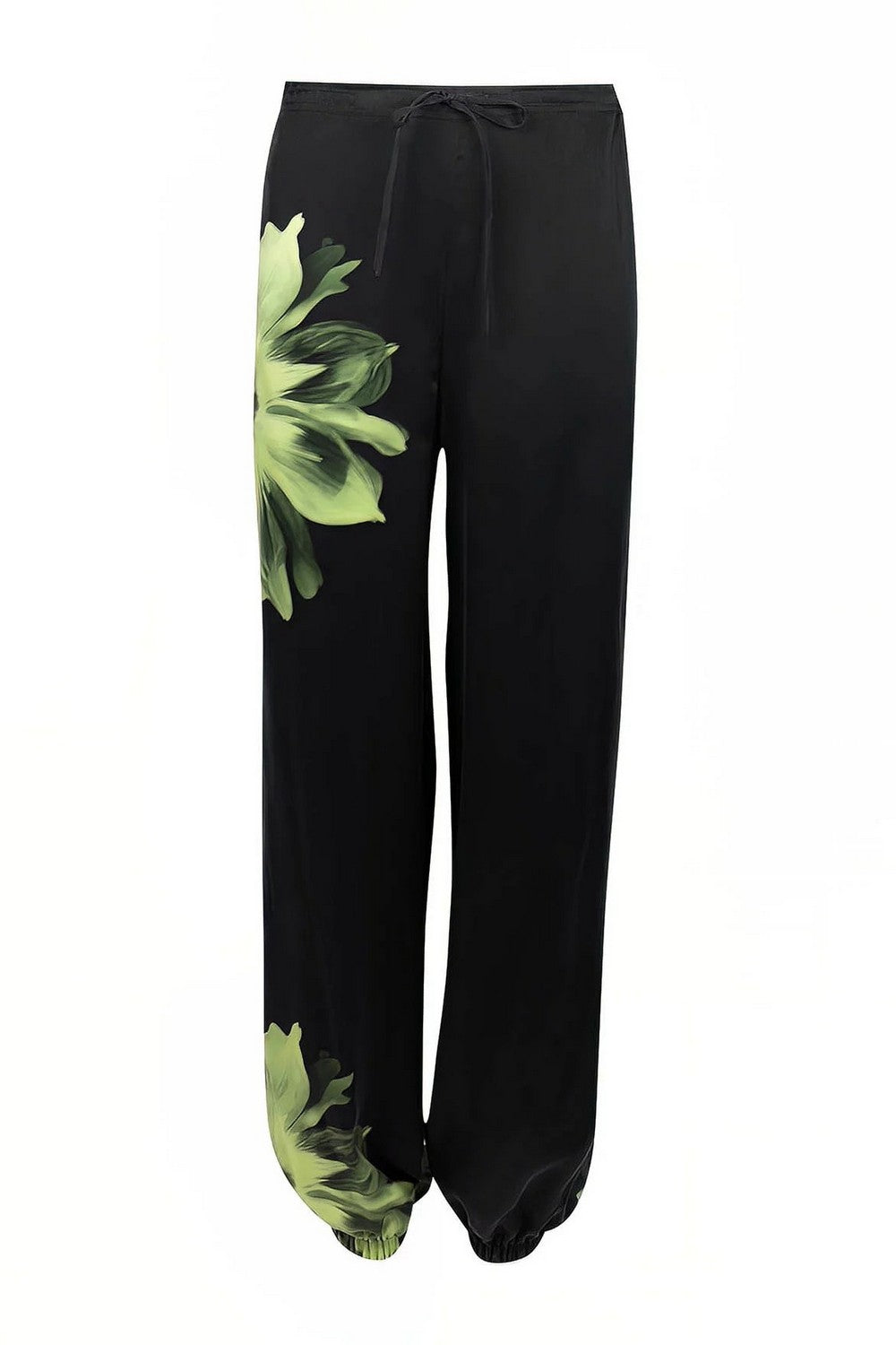 Шелковые брюки 241201-06 black/print