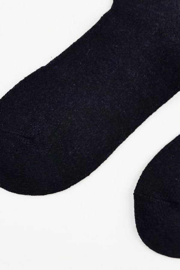 Шерстяные меланжевые носки Warm dark blue 1162