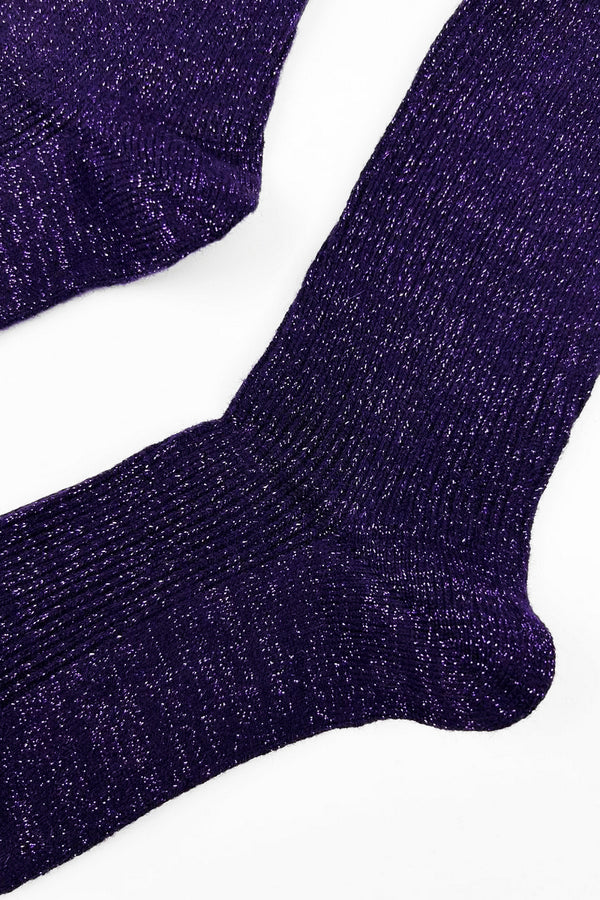 Шерстяные носки с люрексом 1044 violet