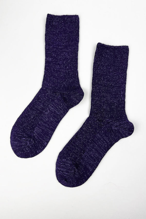 Шерстяные носки с люрексом 1044 violet