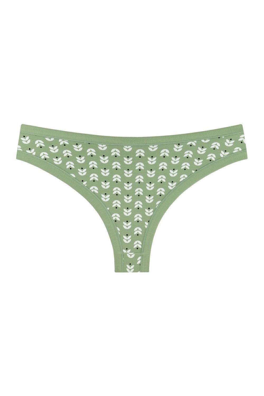 Трусики бразилиана с принтом 200-20/298 gray/green