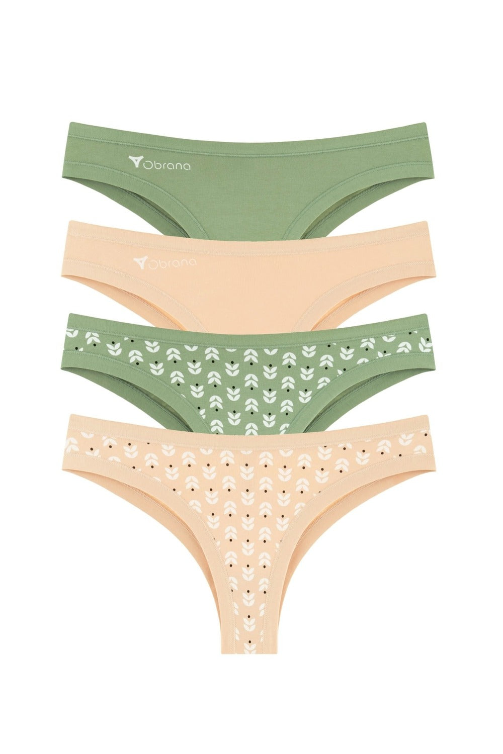 Трусики бразилиана 200-20 (4 шт.) latte/gray-green/gray-green/latte