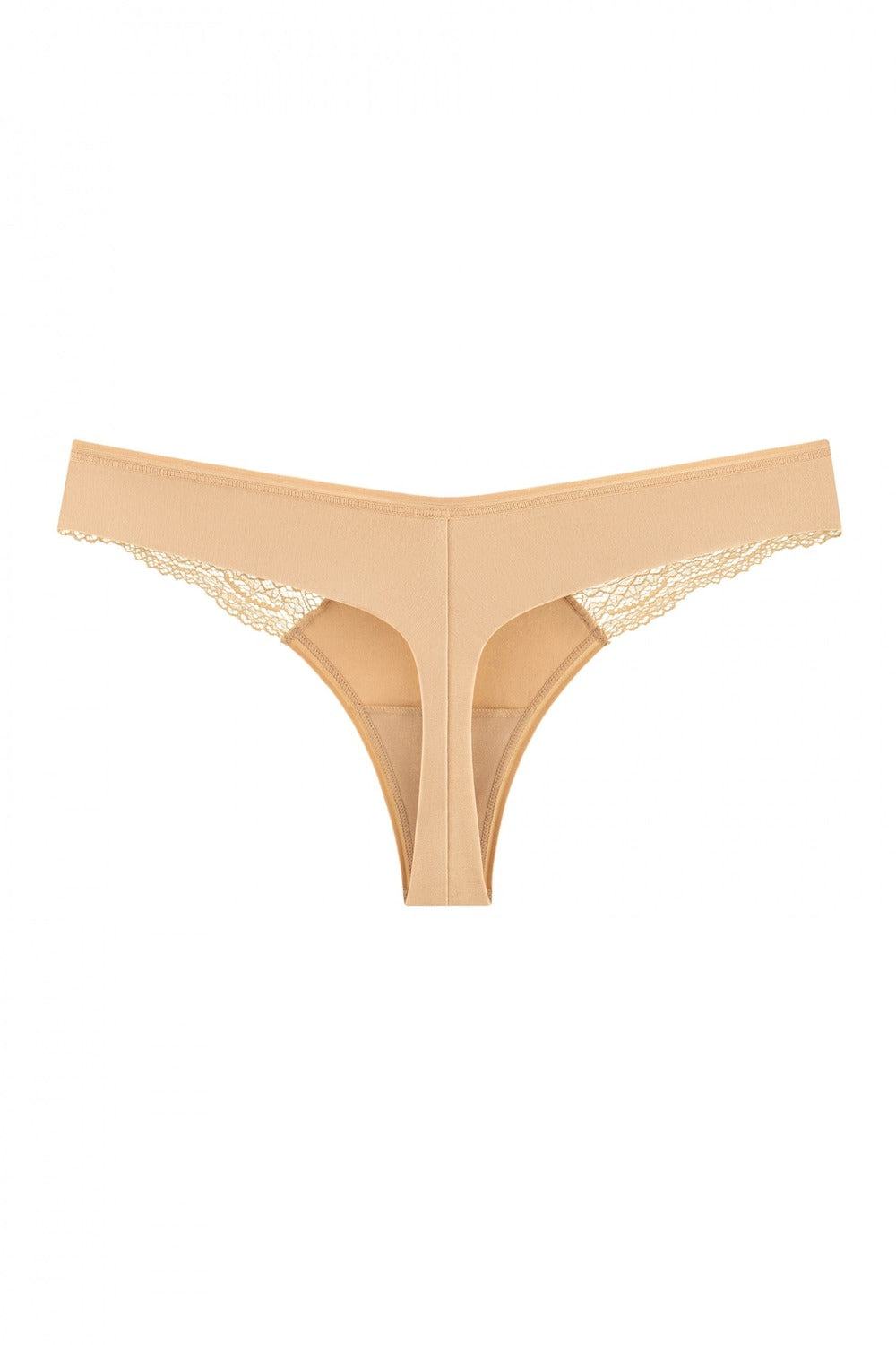 Трусики стринг с кружевом 204-12 beige
