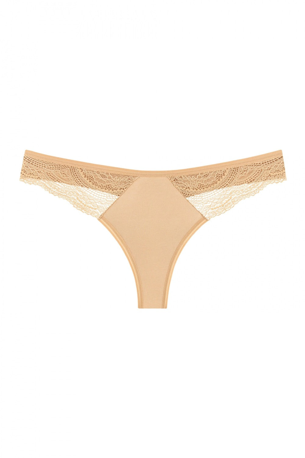 Трусики стринг с кружевом 204-12 beige
