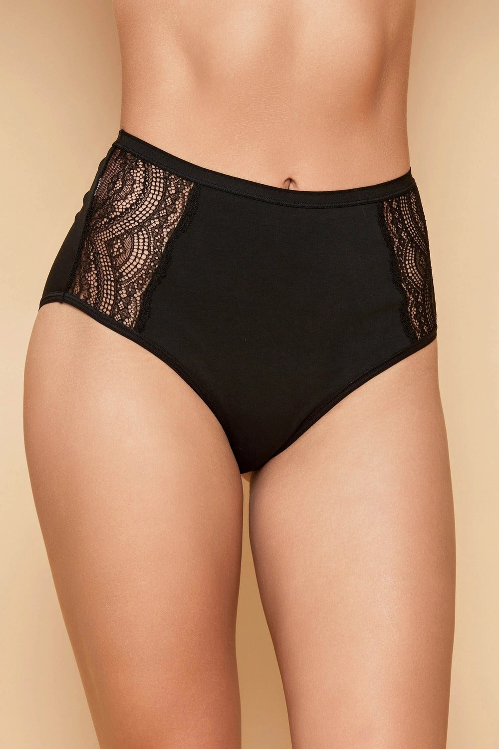 Трусики слип с кружевом 204-36 black