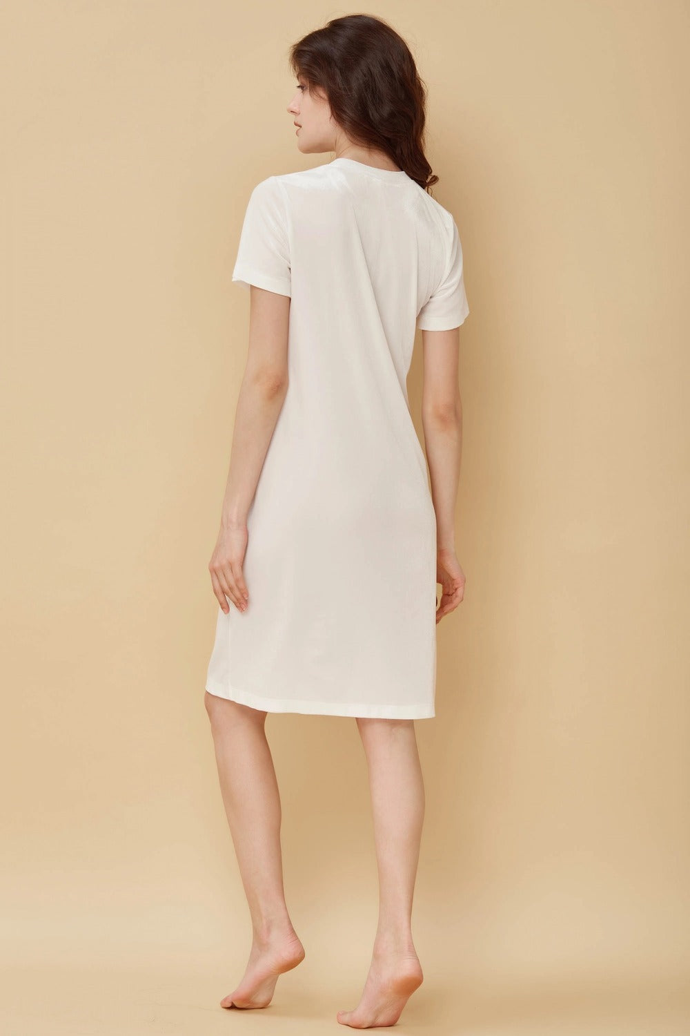 Платье с короткими рукавами 803-6069 champagne