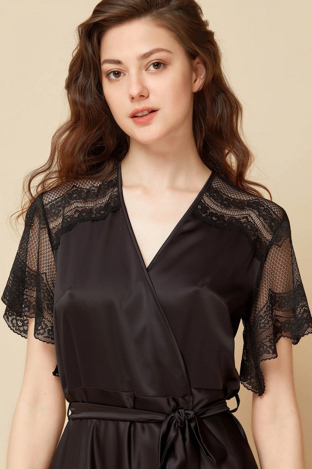 Халат из сатина 804-6752 black