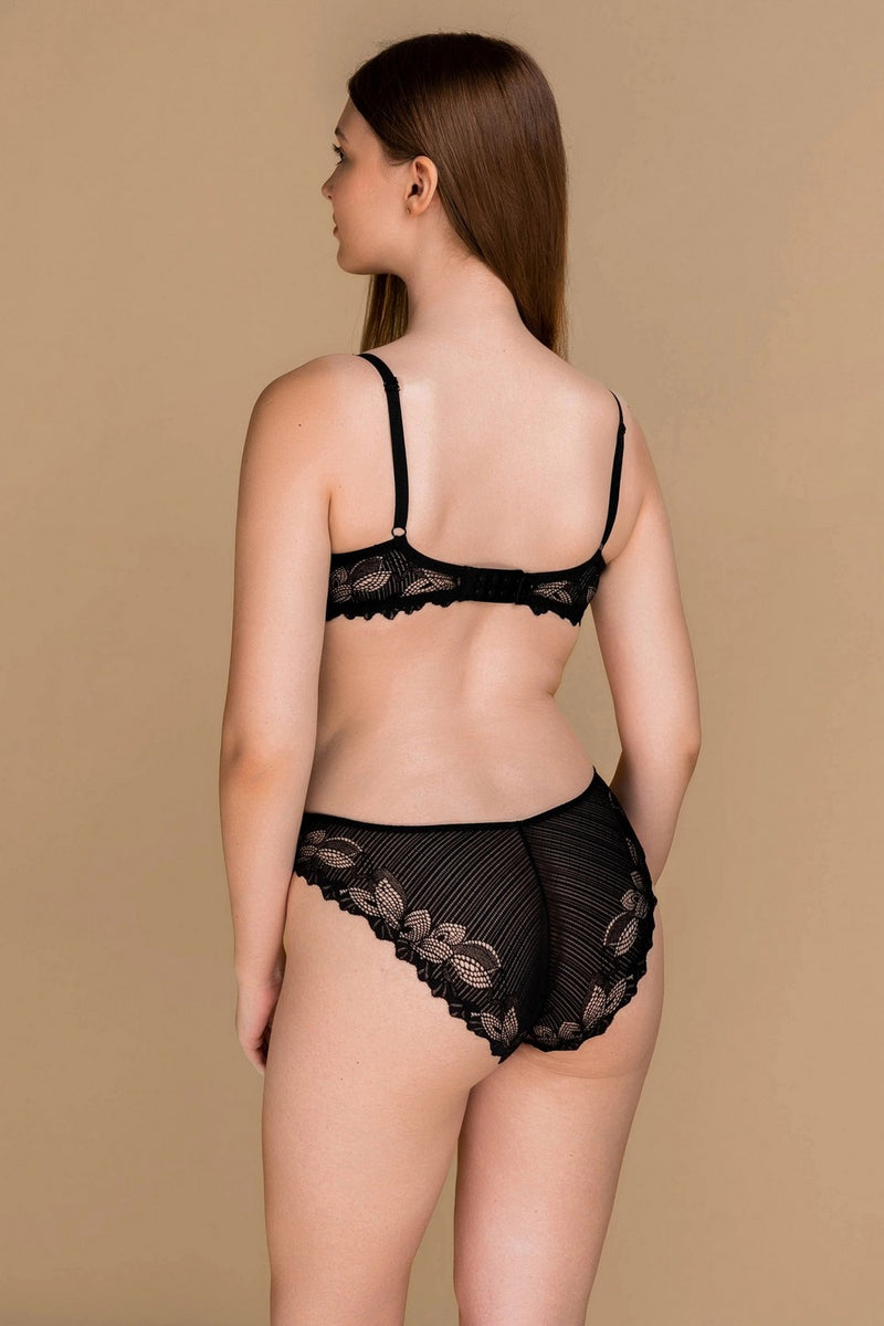 Напівдубльований бюстгальтер з мережива 807-056 black8