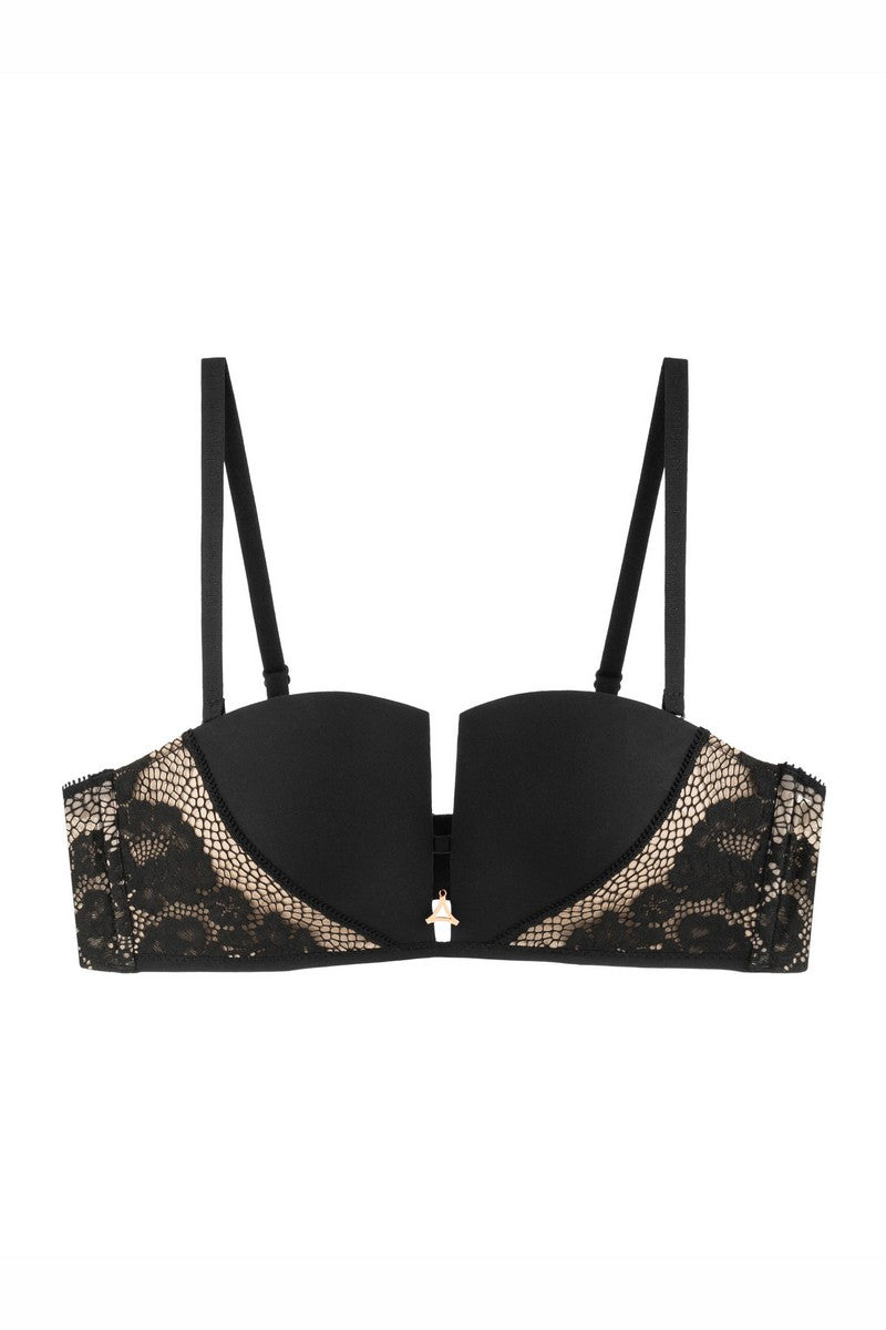 Бюстгальтер балконет с push-up 808-015 black