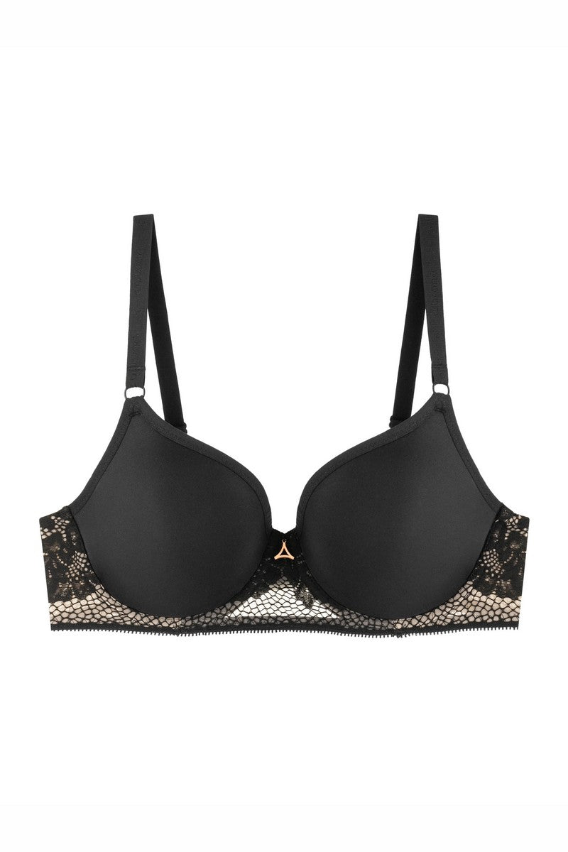 Бюстгальтер спейсер с кружевом 808-017 black
