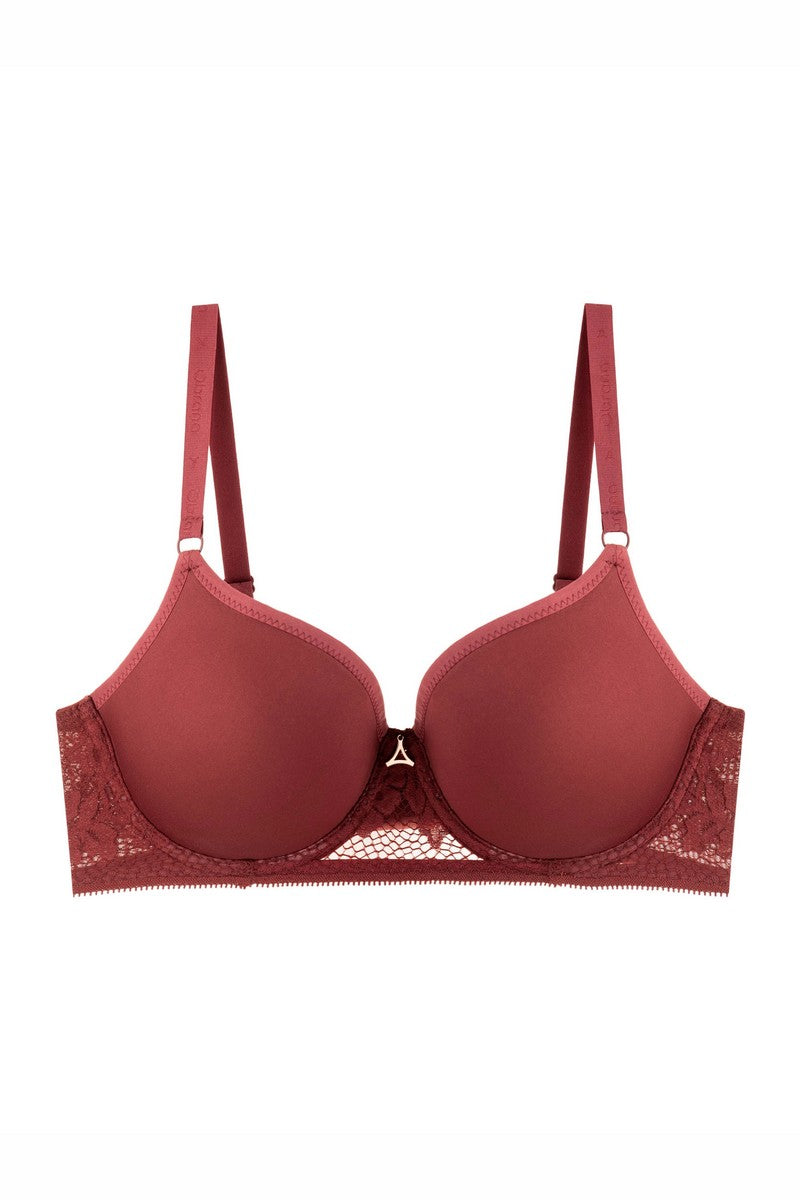 Бюстгальтер спейсер з мереживом 808-017 marsala