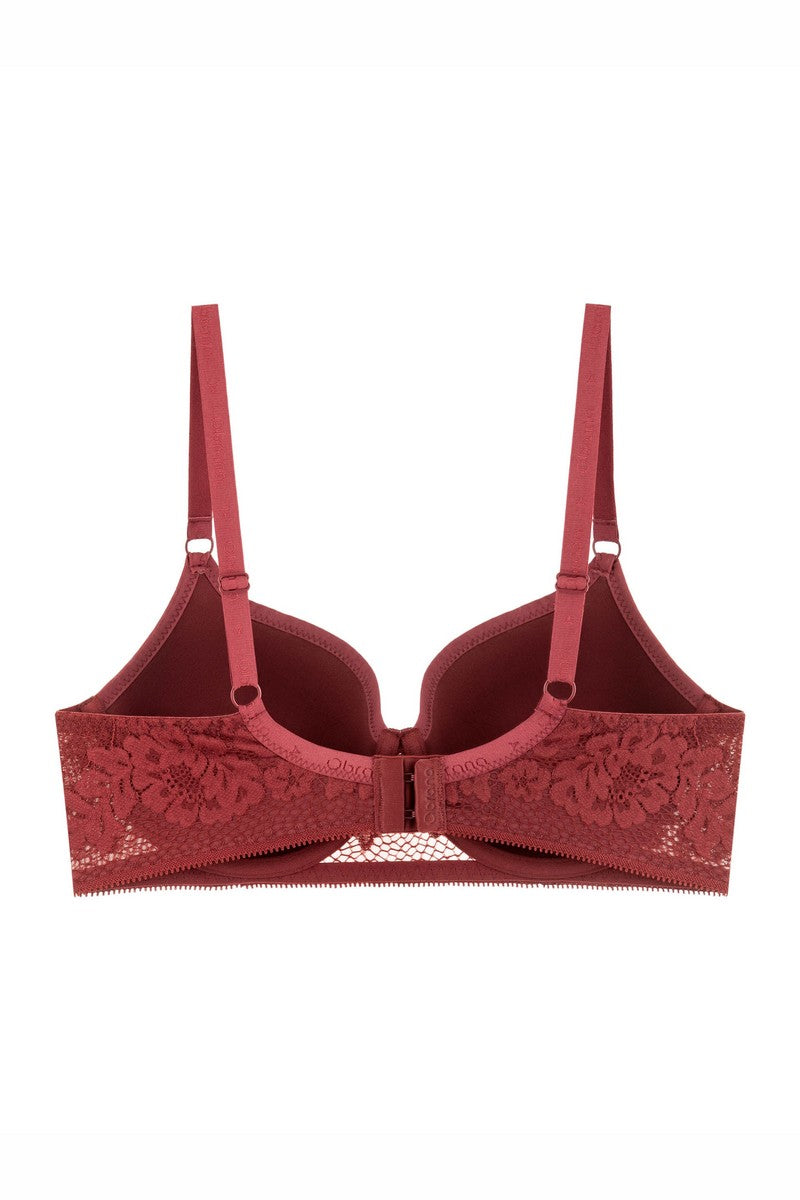 Бюстгальтер спейсер с кружевом 808-017 marsala