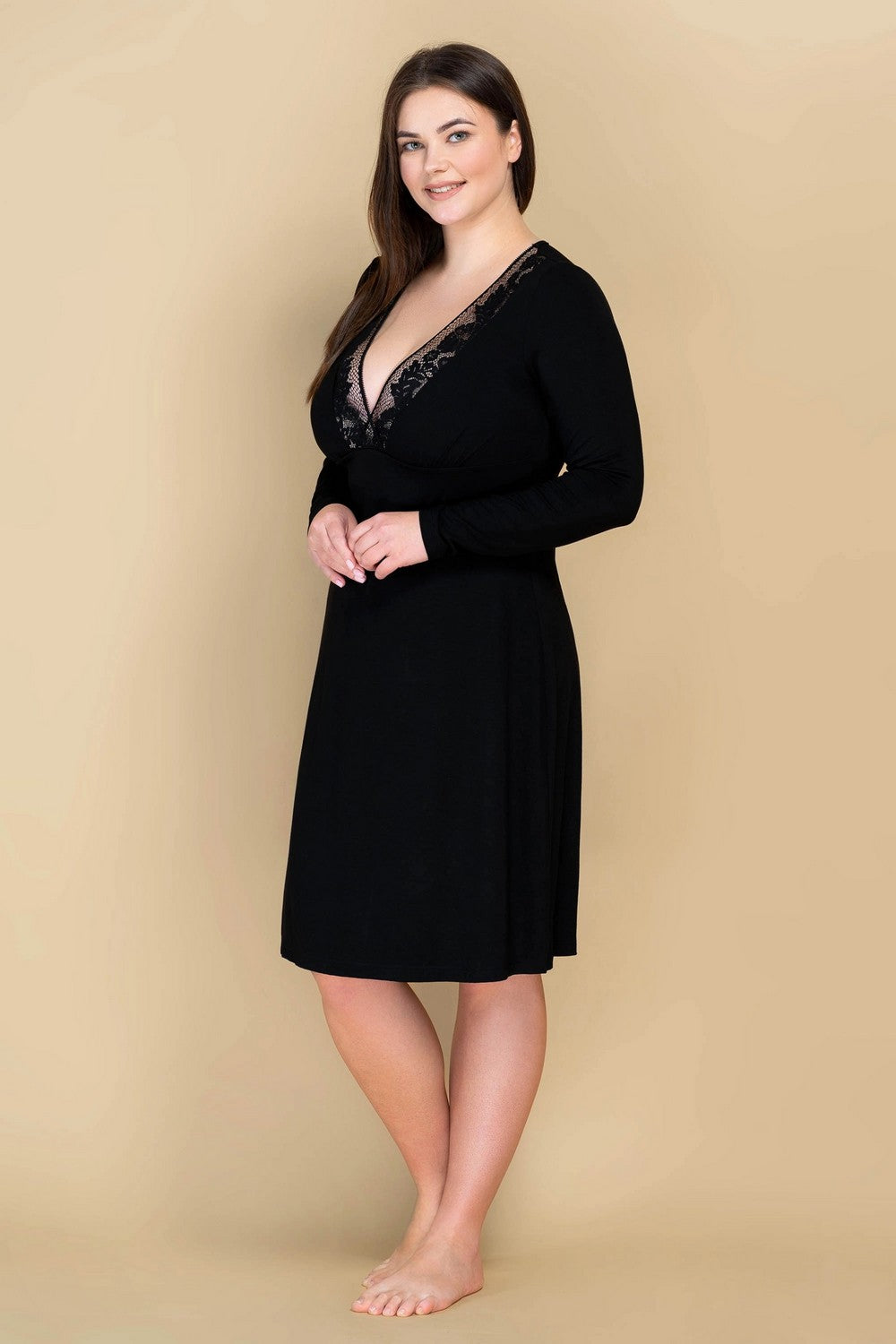 Ночная сорочка из модала 808-6064 black