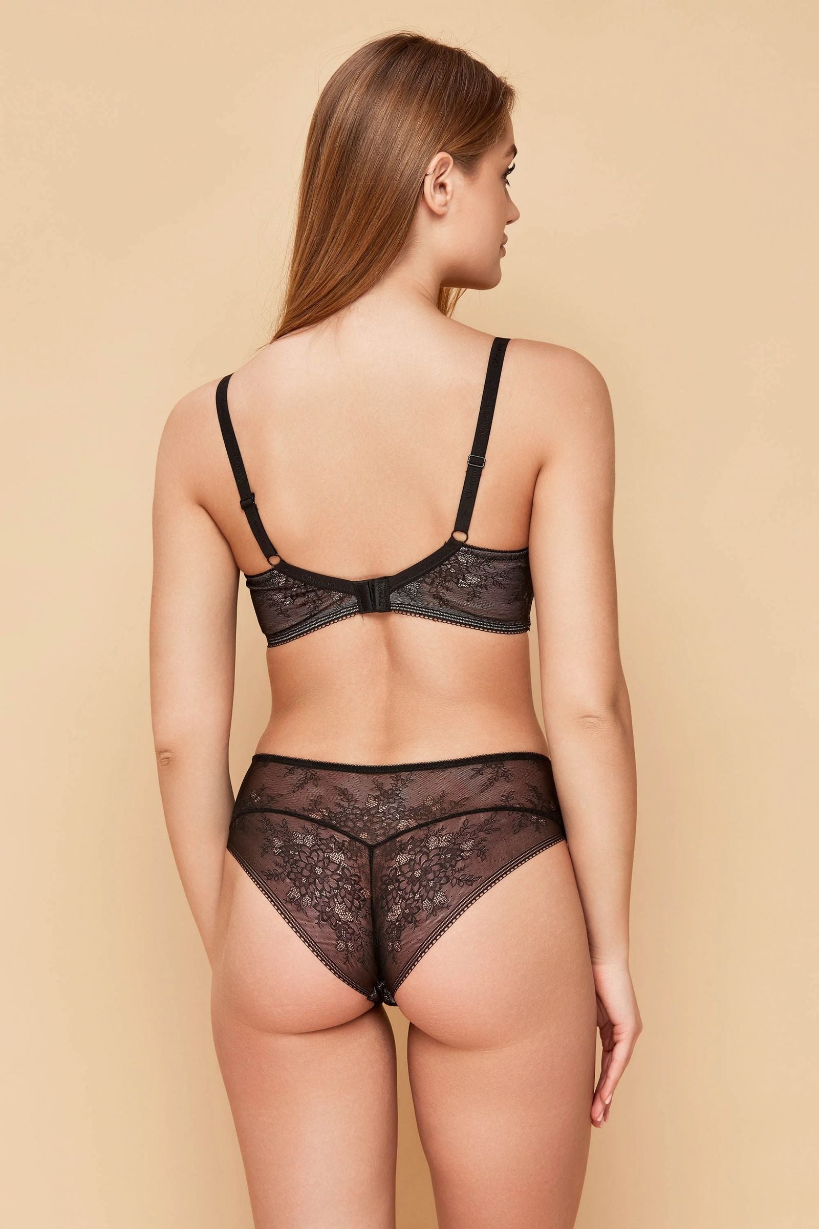 Бюстгальтер балконет из кружева 809-008 black