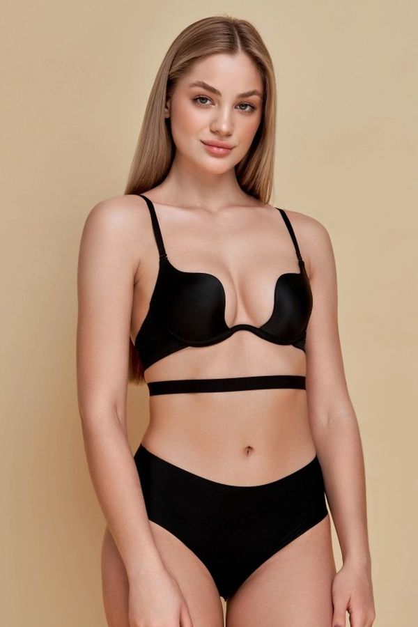 Фигурный бюстгальтер push-up 810-002 black