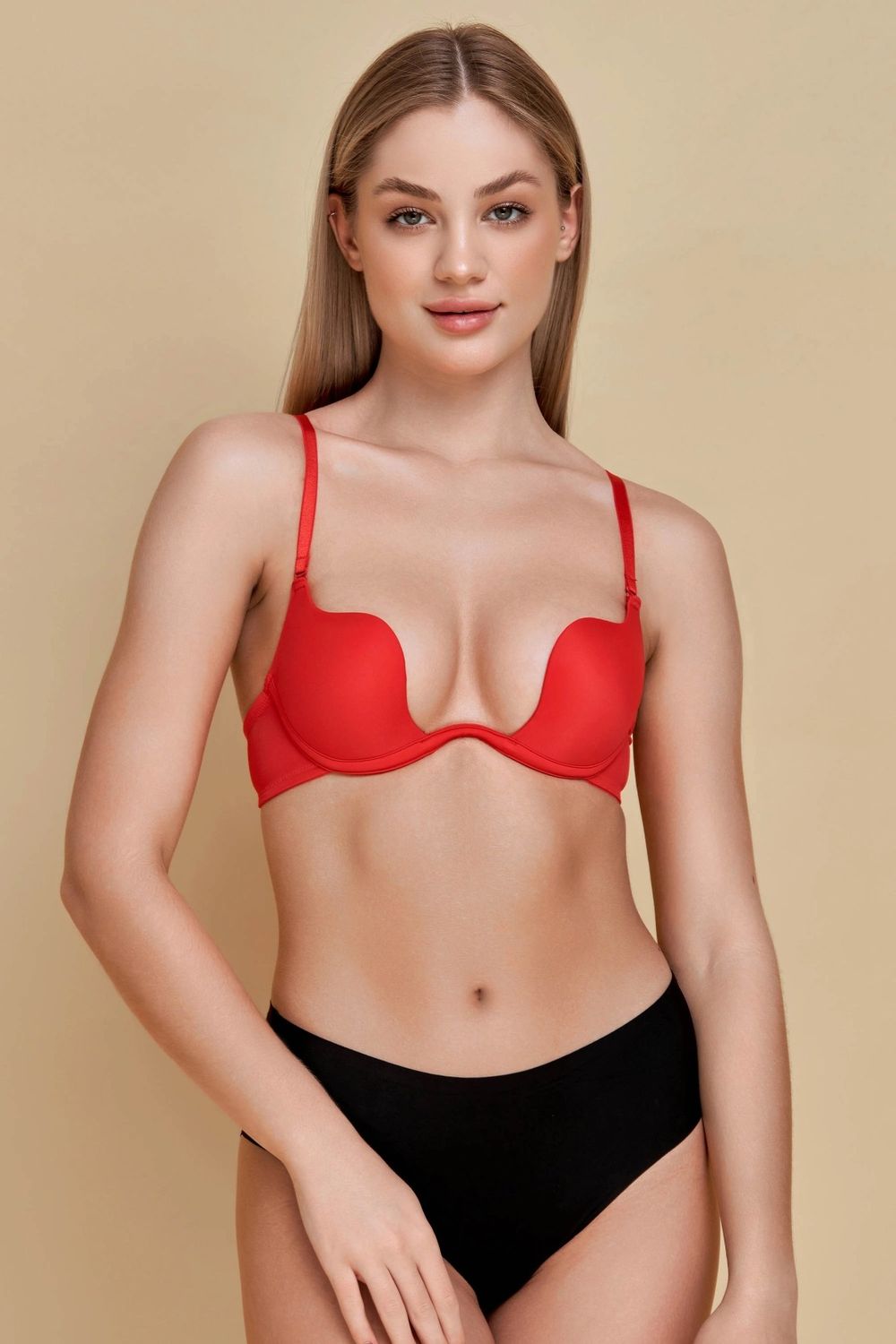 Фигурный бюстгальтер push-up 810-002 red