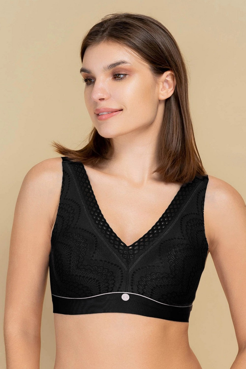 Бесшовный бюстгальтер из микрофибры 870-070 black