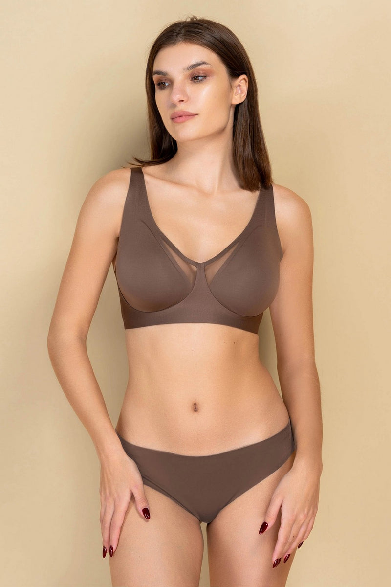 Безшовний бюстгальтер з мікрофібри 872-075 mocco4