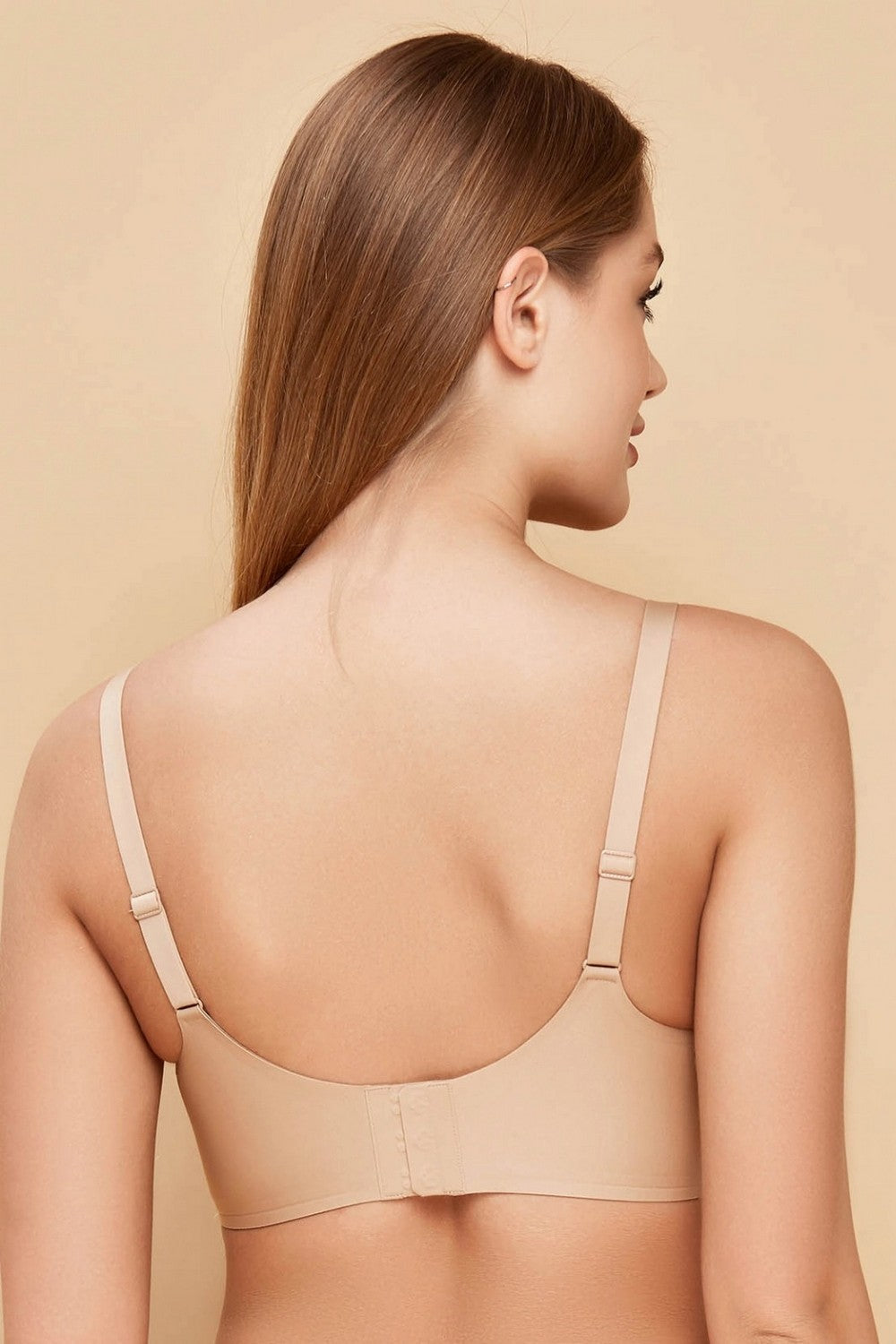 Бесшовный бра-топ из микрофибры 874-075 beige