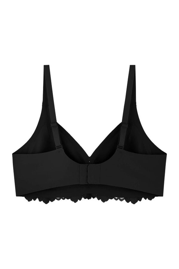 Бесшовный бюстгальтер из кружева и микрофибры 878-074 black