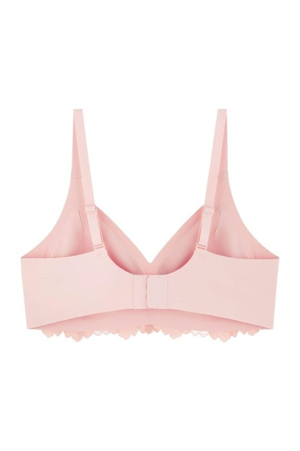 Бесшовный бюстгальтер из кружева и микрофибры 878-074 rose