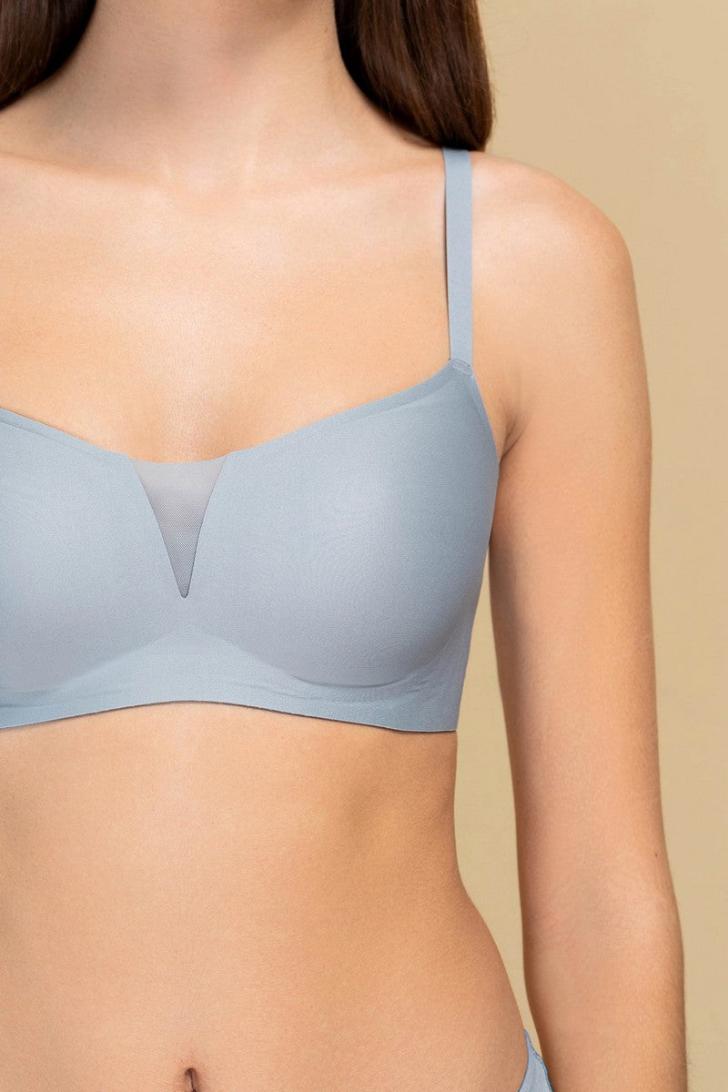 Бесшовный бюстгальтер из микрофибры 879-075 jeans