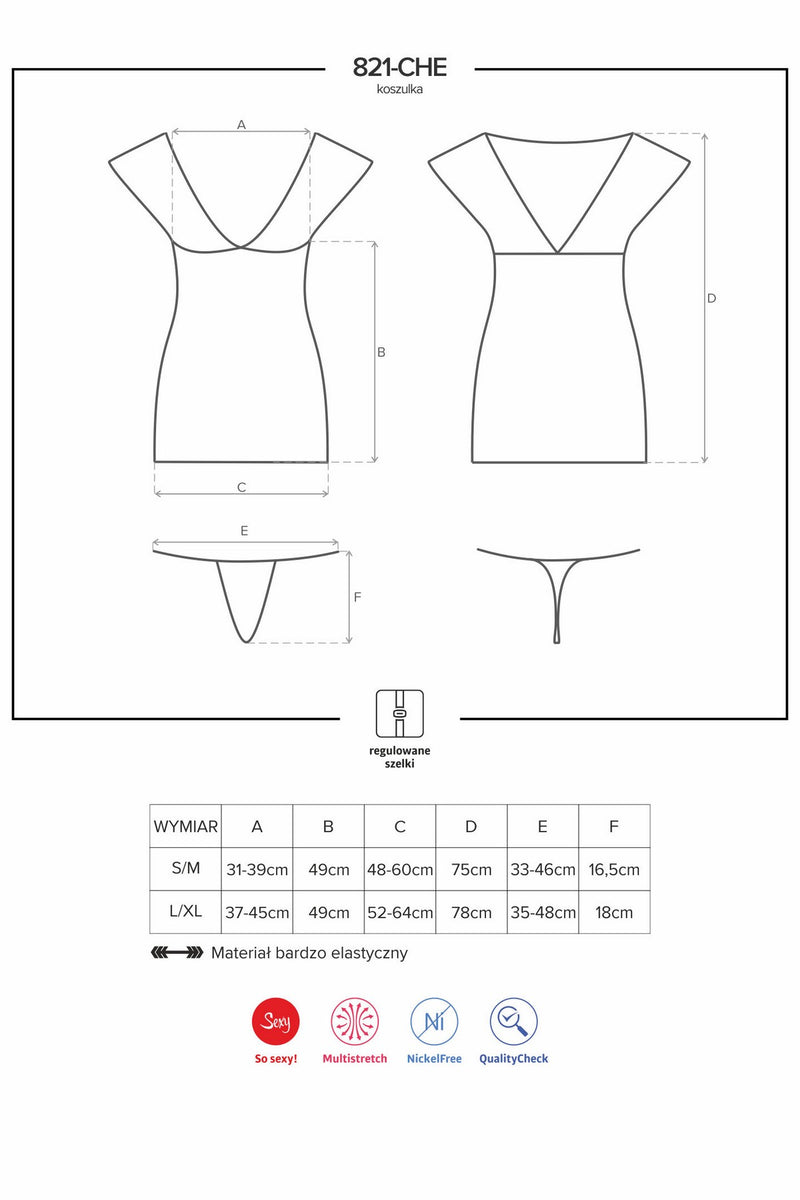Прозрачная ажурная сорочка с кружевным лифом 821-CHE-1