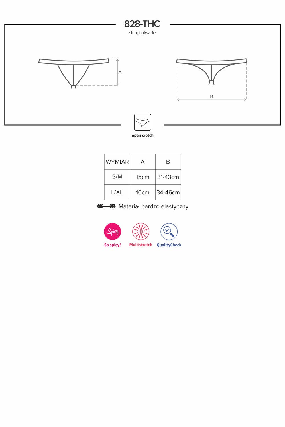Эротические стринги с интимным вырезом 828-THC-1