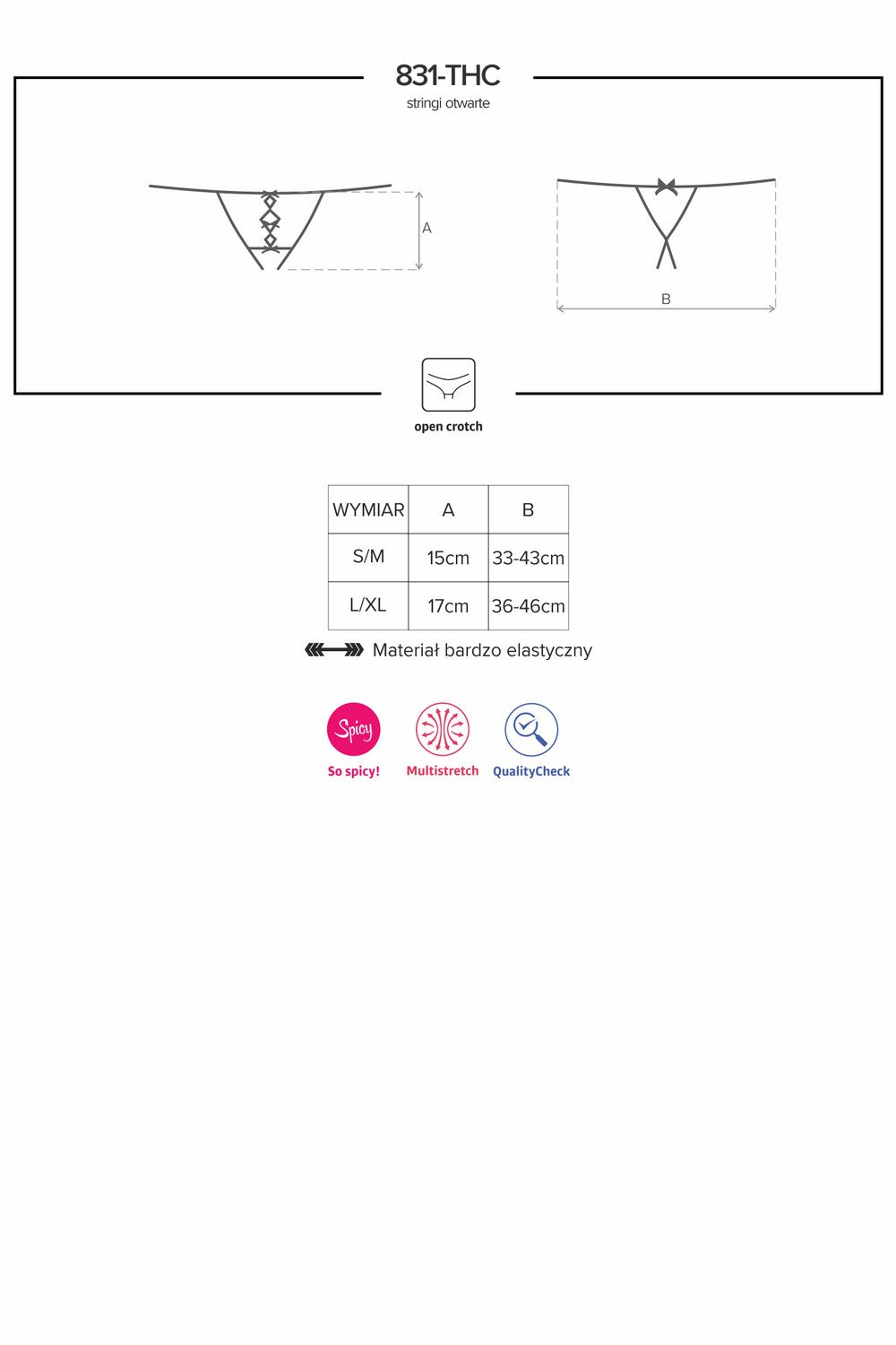 Кружевные стринги с интимным вырезом 831-THC-1