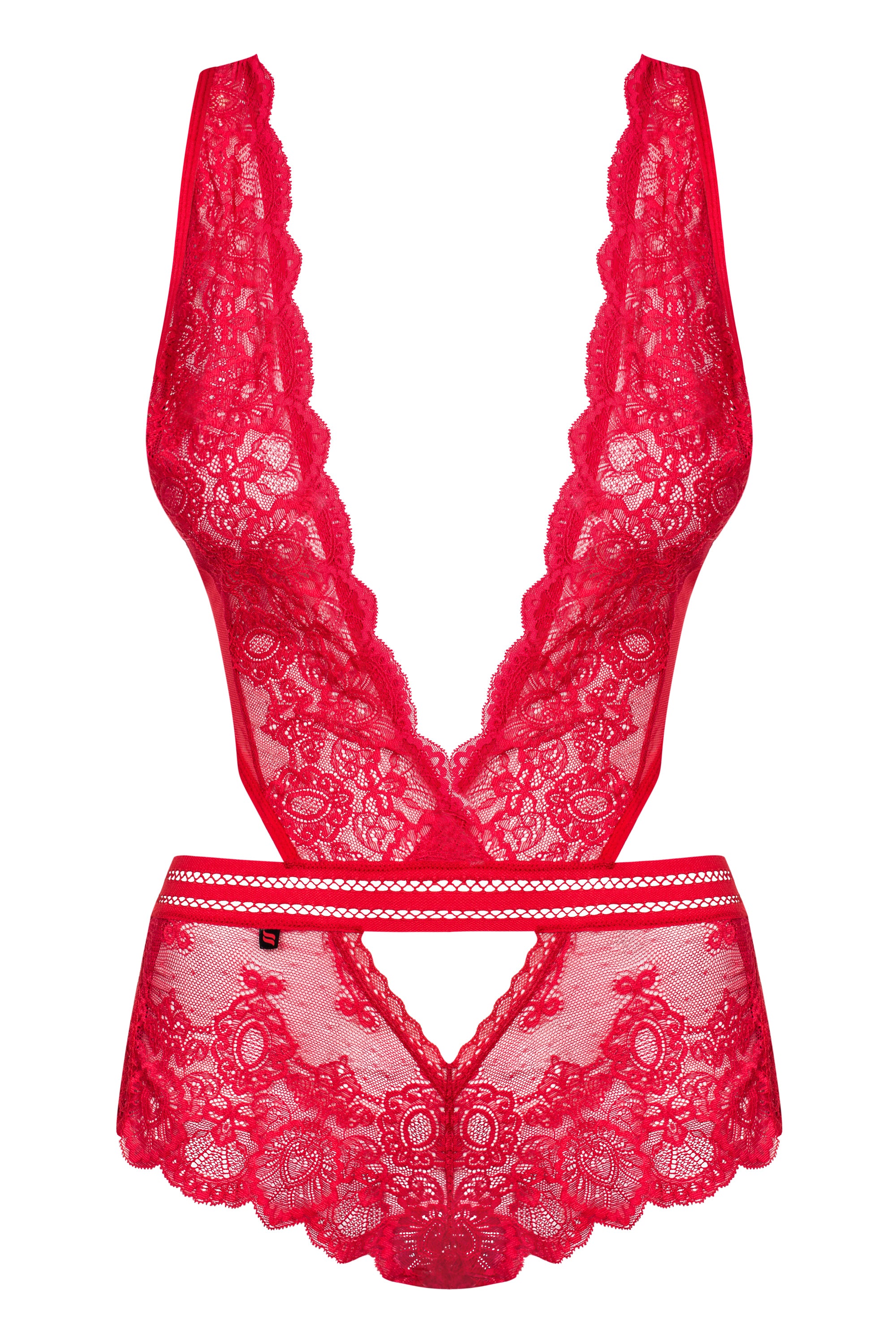 Кружевное боди с открытой спиной 853-TED-3 red