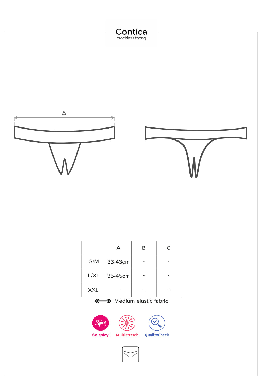 Трусики бразилиана с вырезом Contica