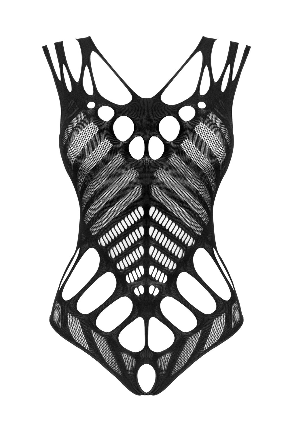 Ажурное боди с разрезом B139 black