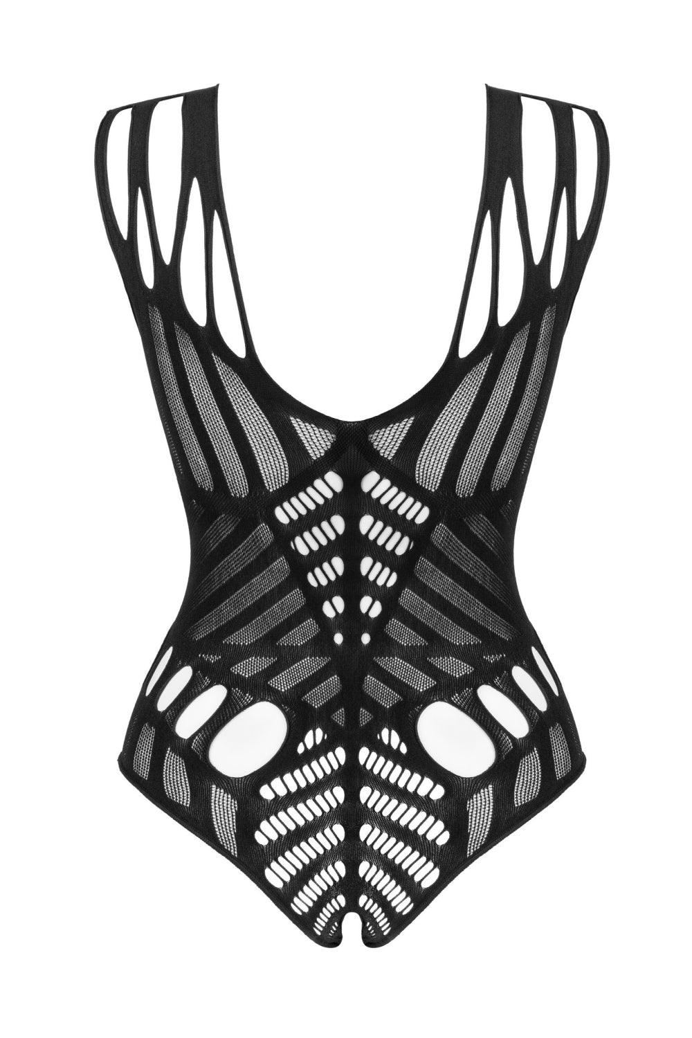 Ажурное боди с разрезом B139 black