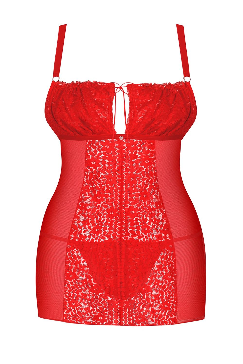 Эротическая сорочка со шнуровкой Blossmina red