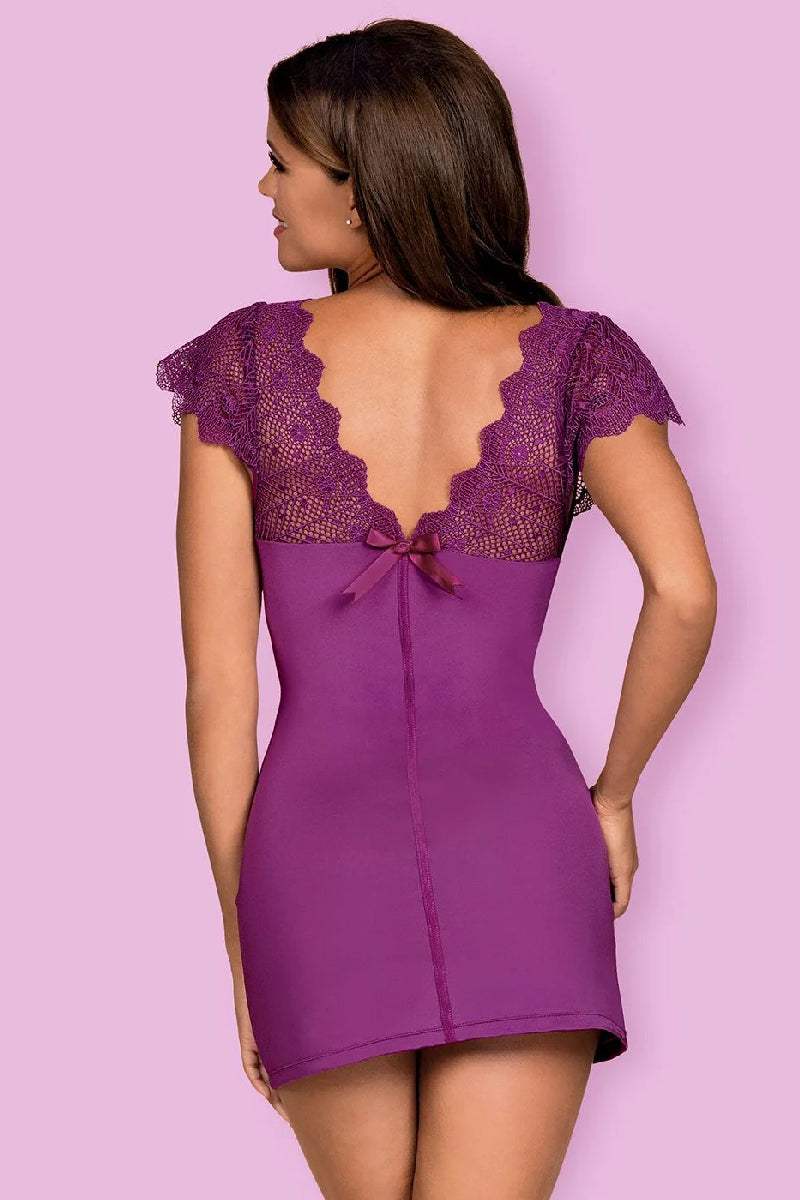 Сорочка с кружевными рукавами Moketta violet