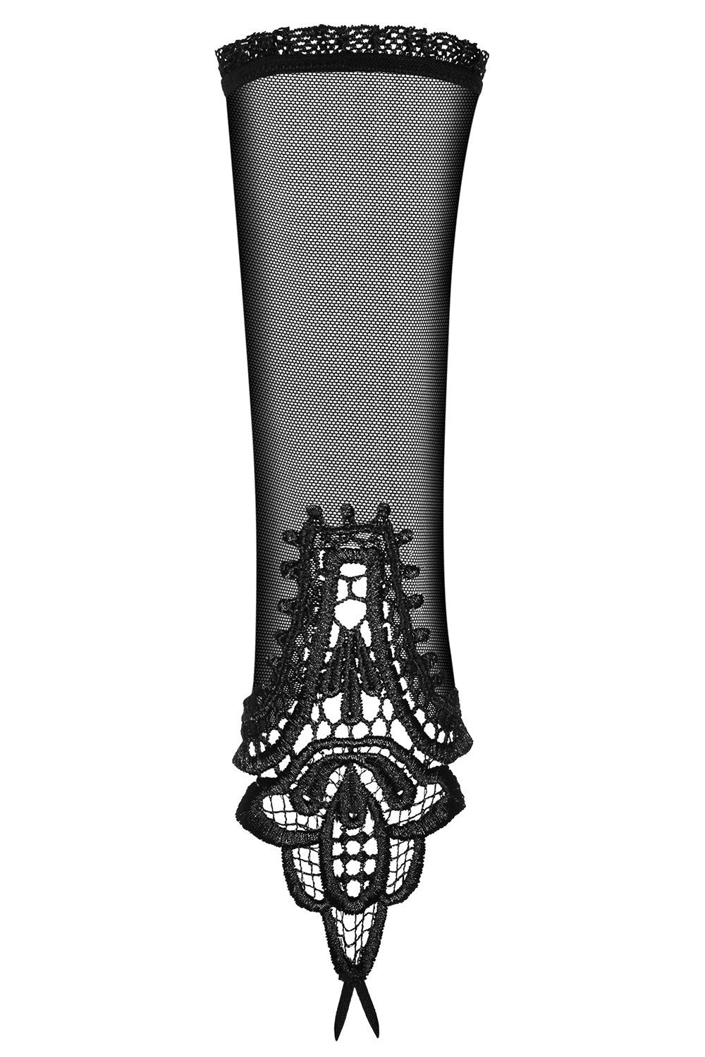 Прозрачные перчатки с кружевом Luiza