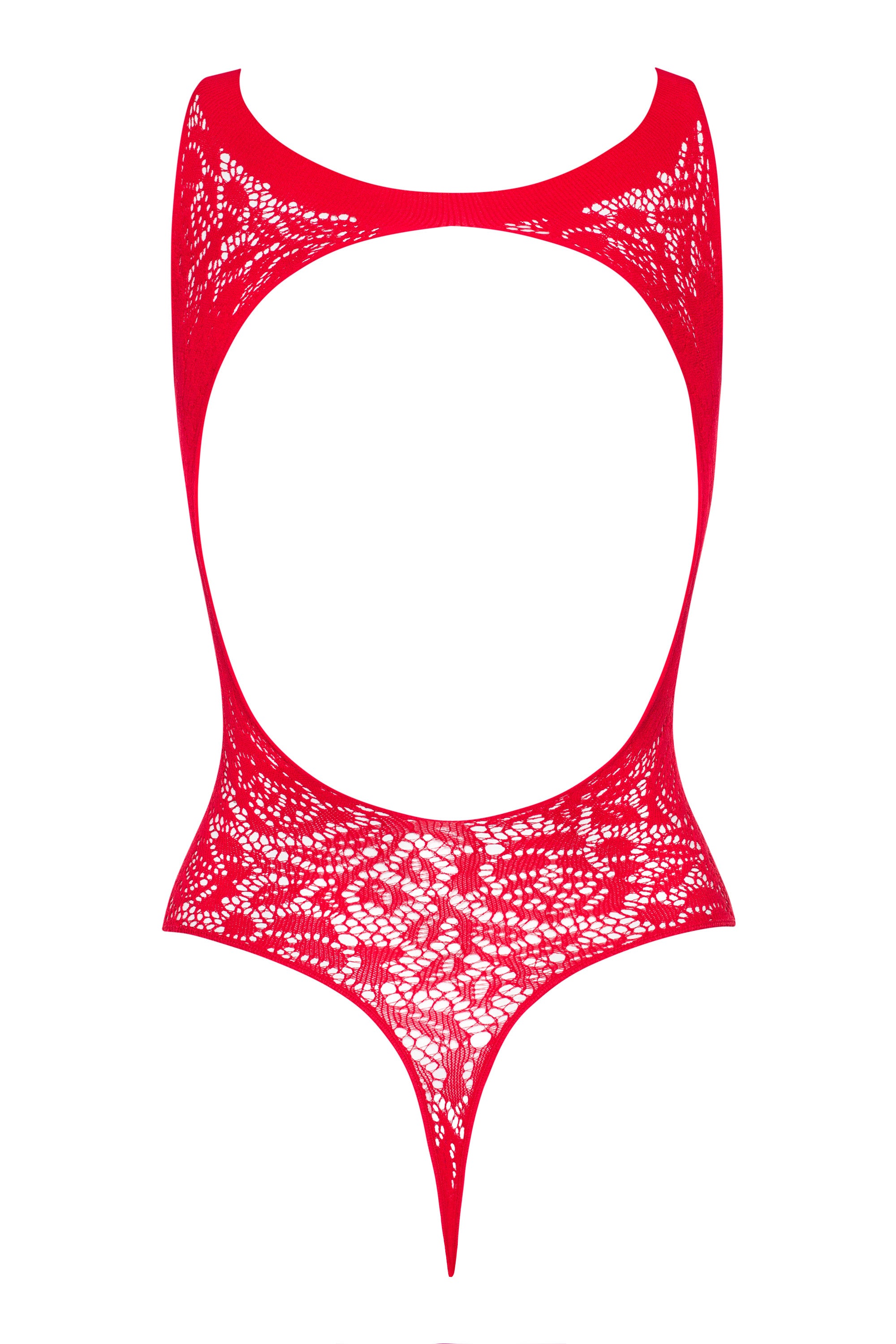 Ажурное боди-стринг с открытой спиной B120 red