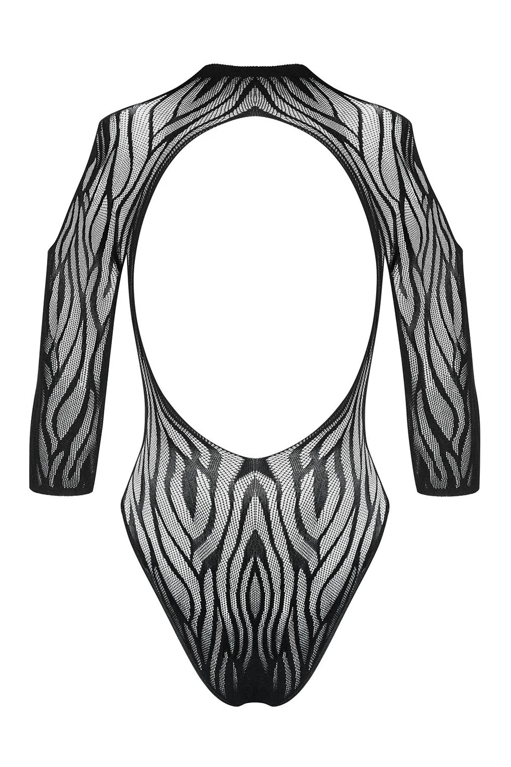 Ажурное боди с открытыми плечами B130