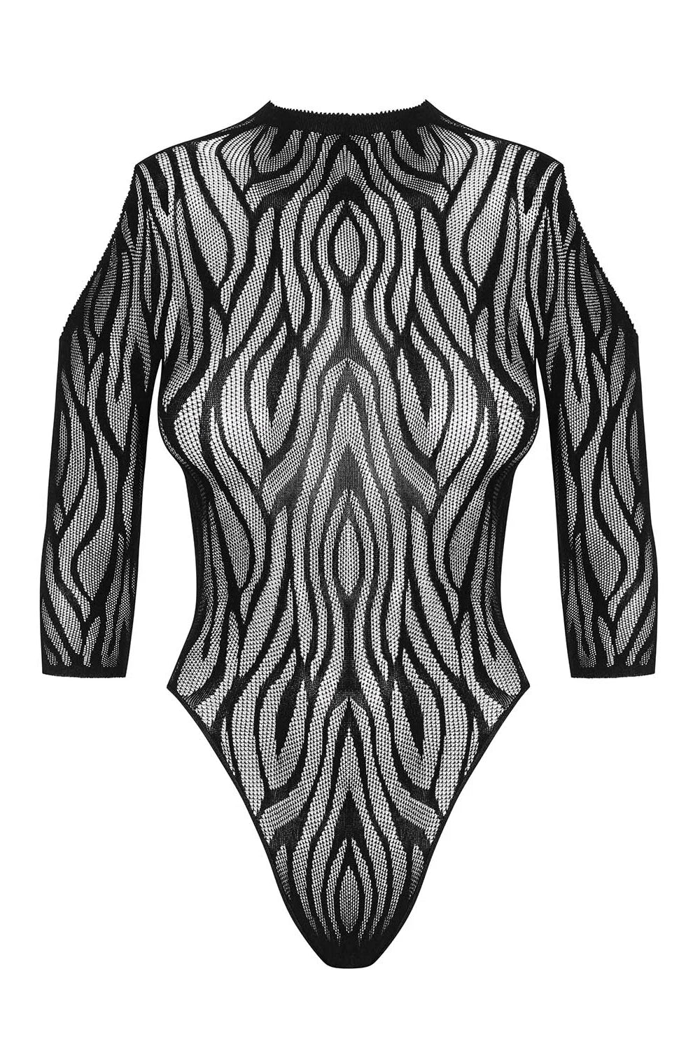 Ажурное боди с открытыми плечами B130