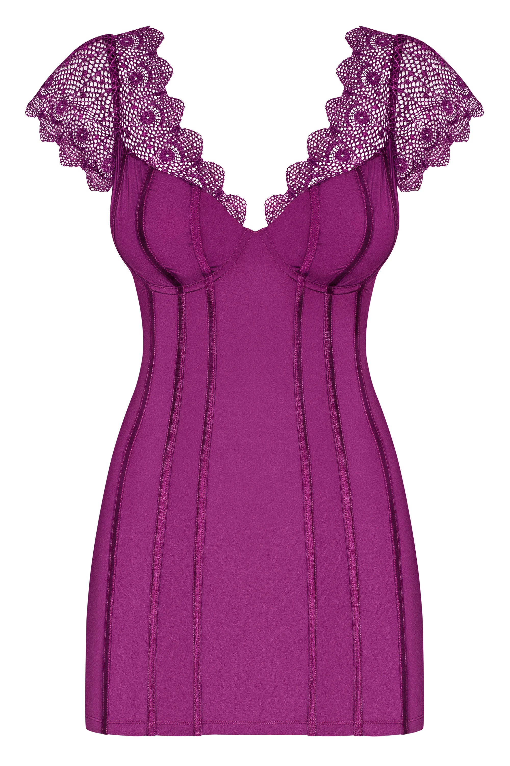 Сорочка з мереживними рукавами Moketta violet