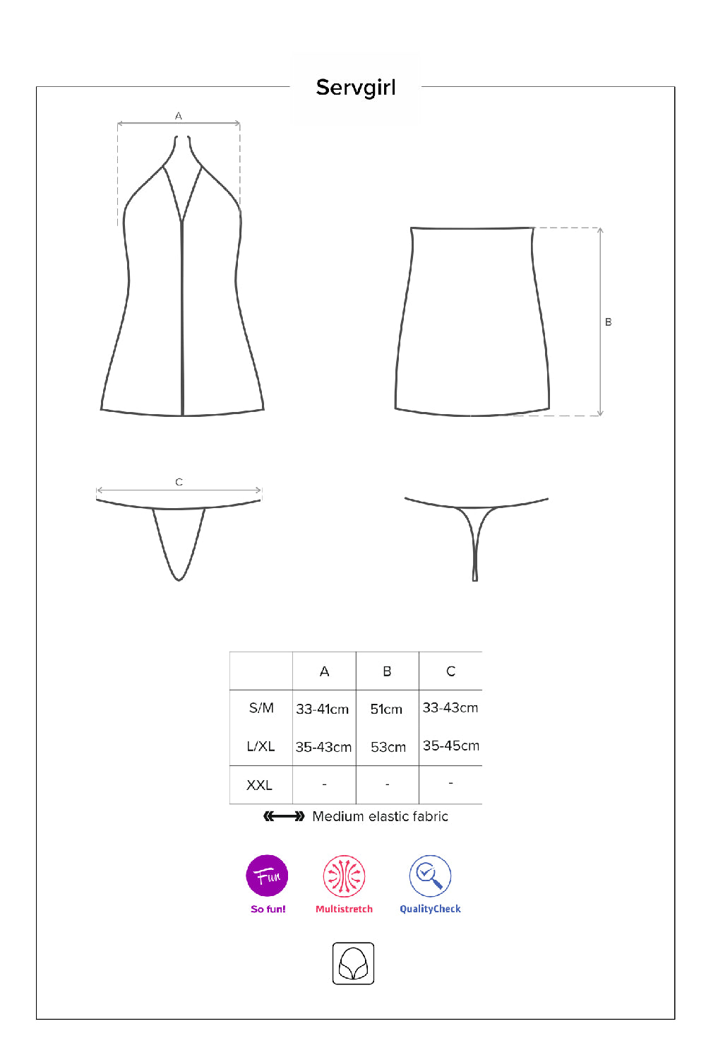 Кружевной комплект горничной Servgirl