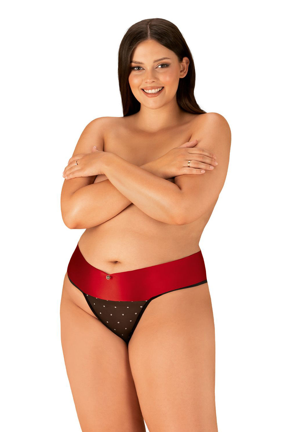 Трусики стринг с контрастным бантом Tienesy