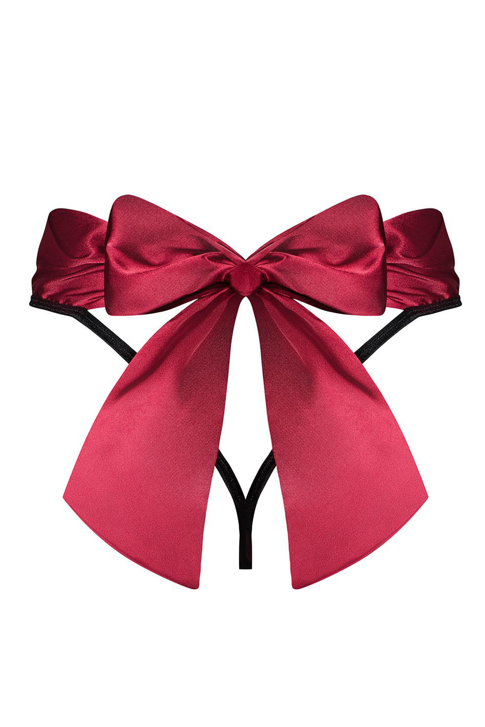 Трусики стринг с контрастным бантом Tienesy